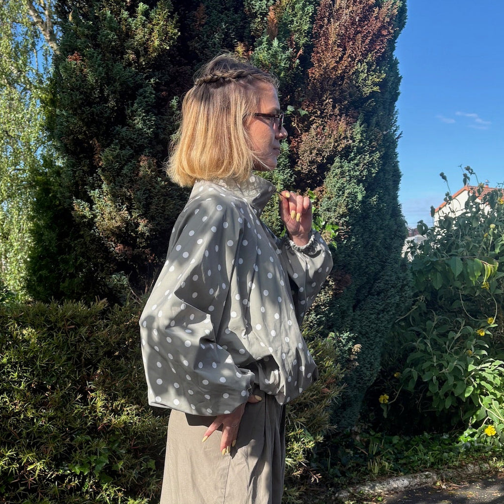 Veste Axelle à pois - Kaki