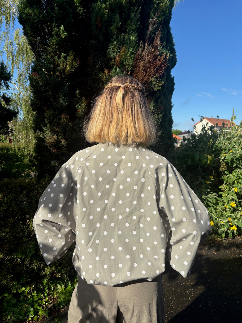 Veste Axelle à pois - Kaki