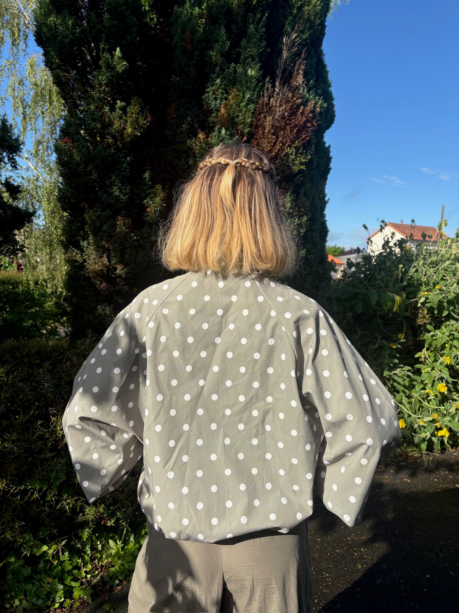 Veste Axelle à pois - Kaki