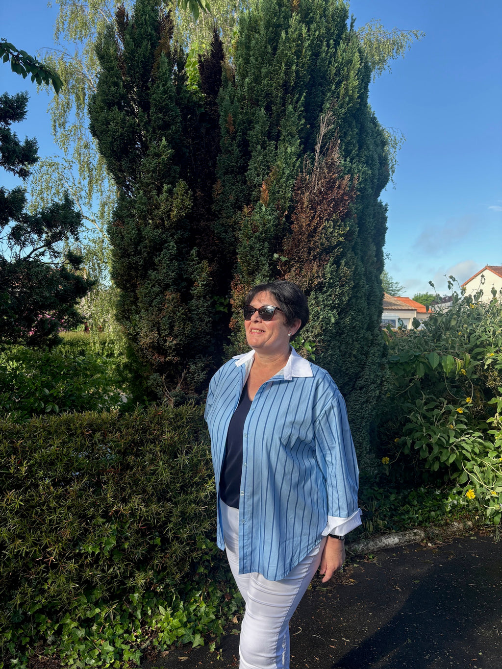 Chemise à rayures - Bleu