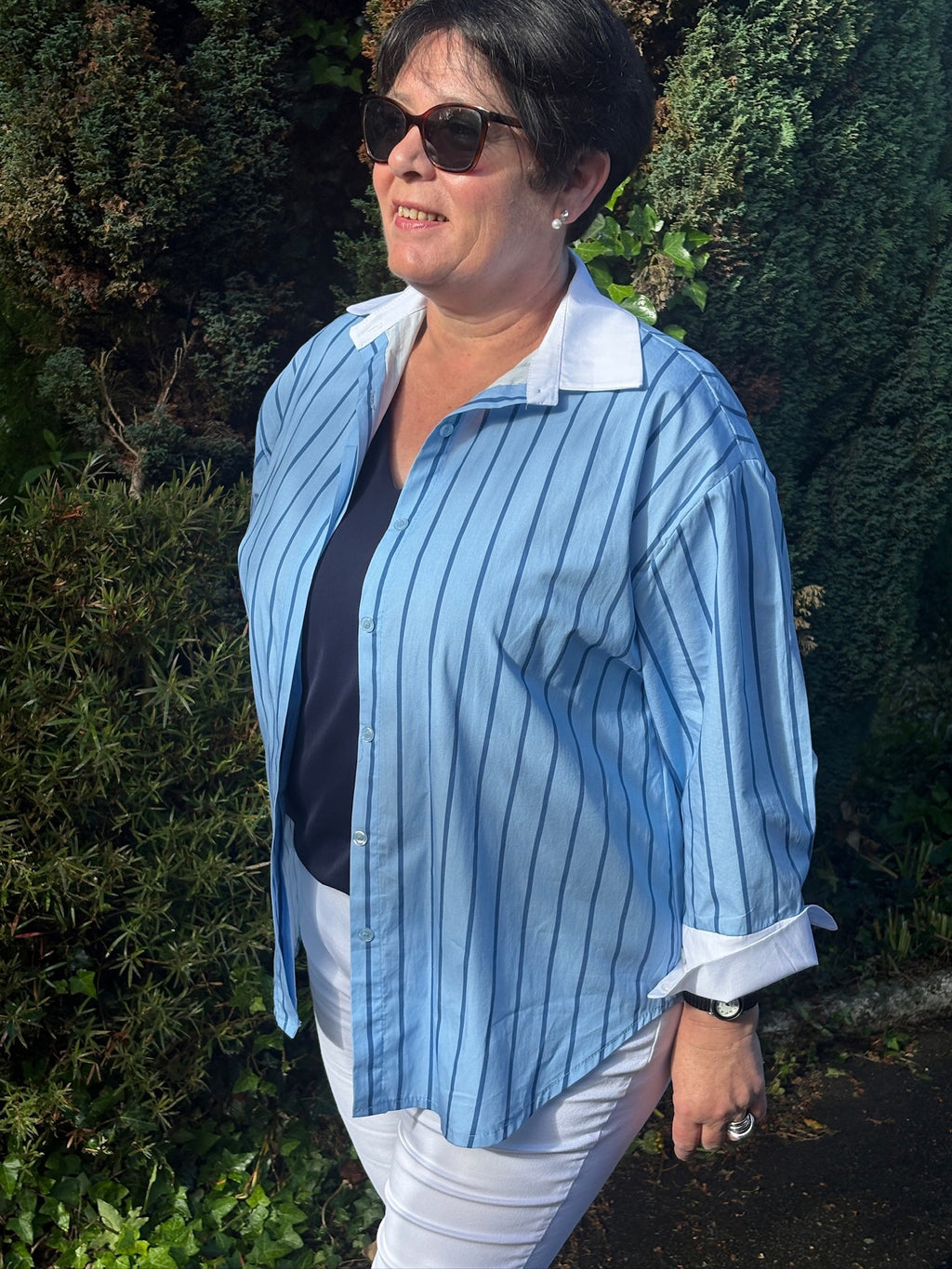 Chemise à rayures - Bleu