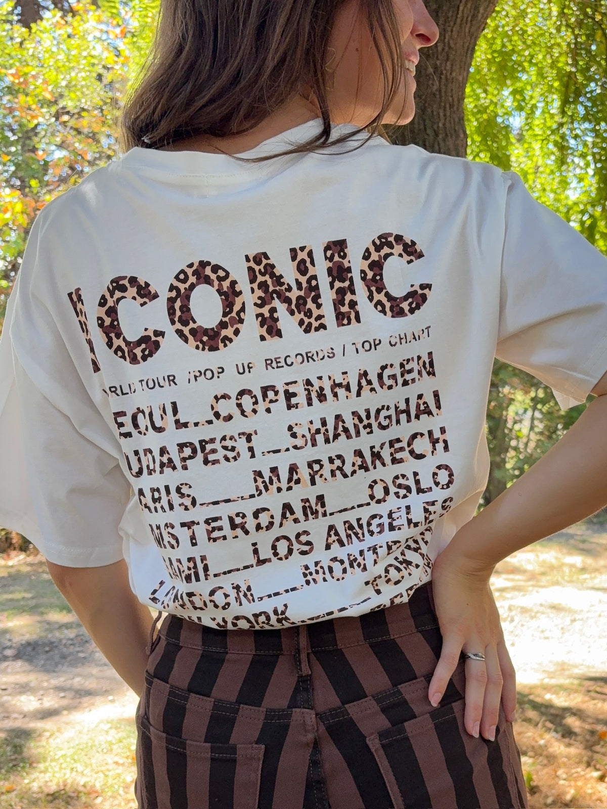 Tee-shirt ICONIC - Blanc léopard
