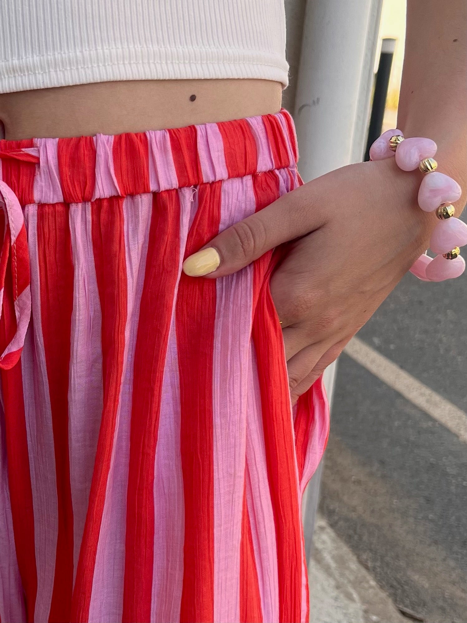 Pantalon Nina - Rose et Rouge