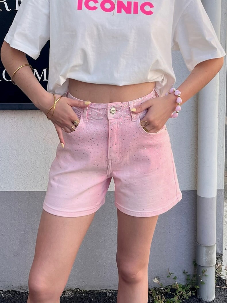 Short paillettes - Rose