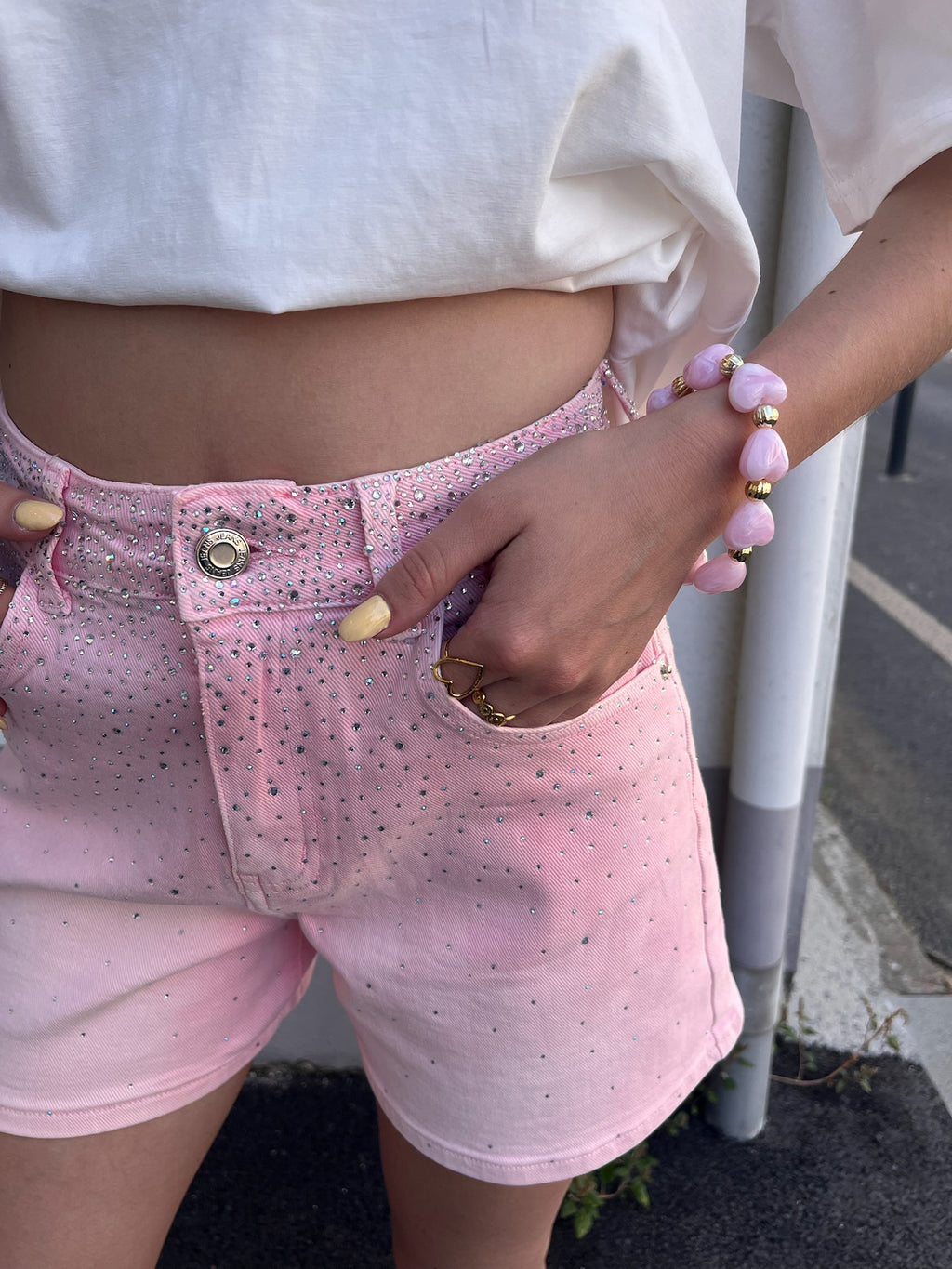 Short paillettes - Rose