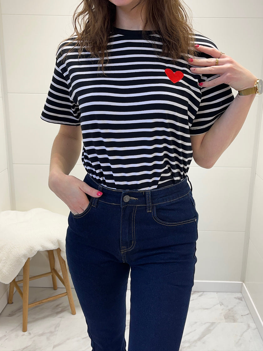 Tee-shirt Marinière - Noir