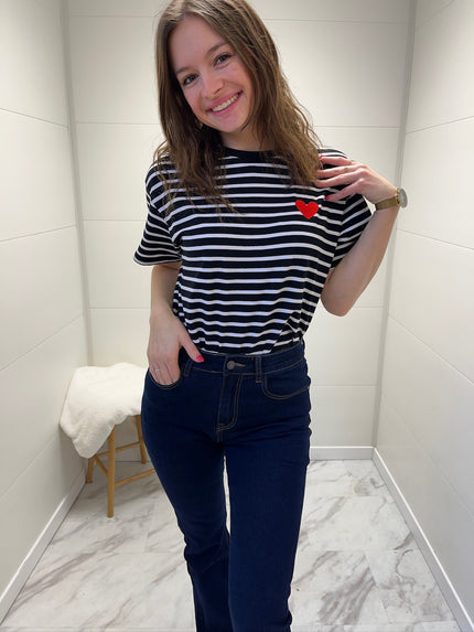 Tee-shirt Marinière - Noir