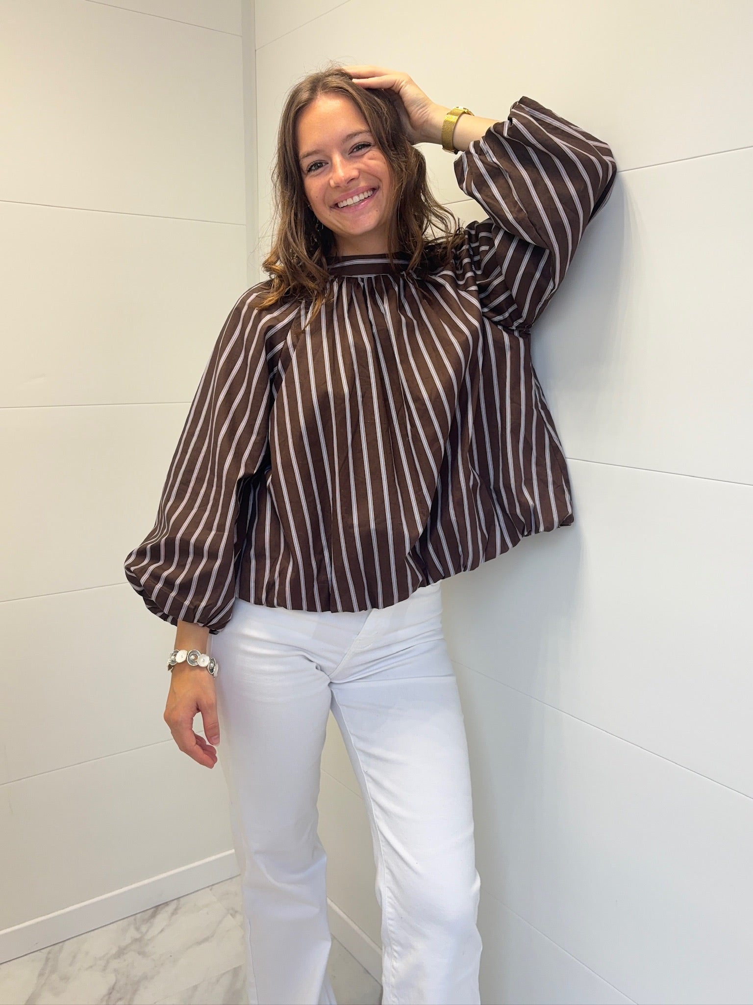 Blouse Ava - Marron