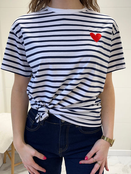 Tee-shirt Marinière - Blanc