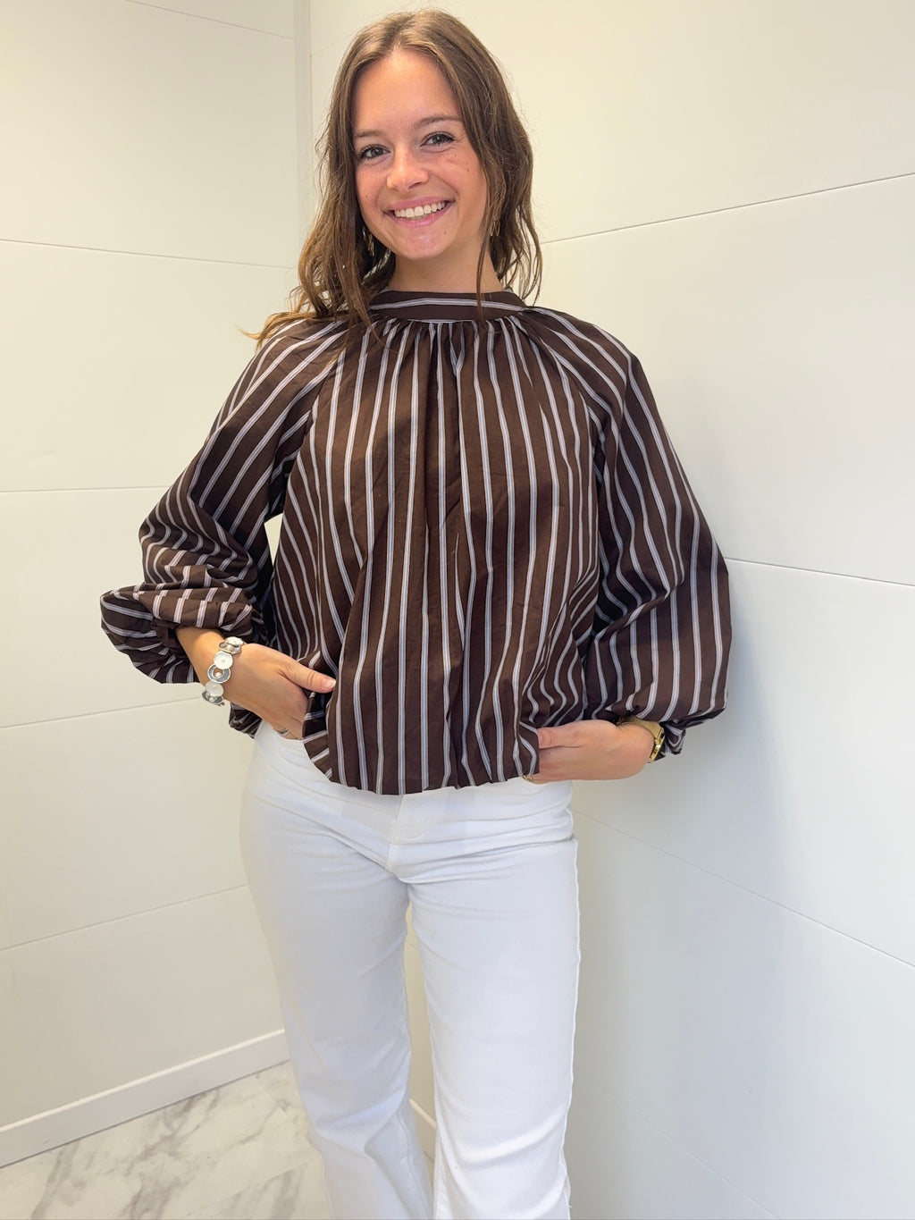Blouse Ava - Marron