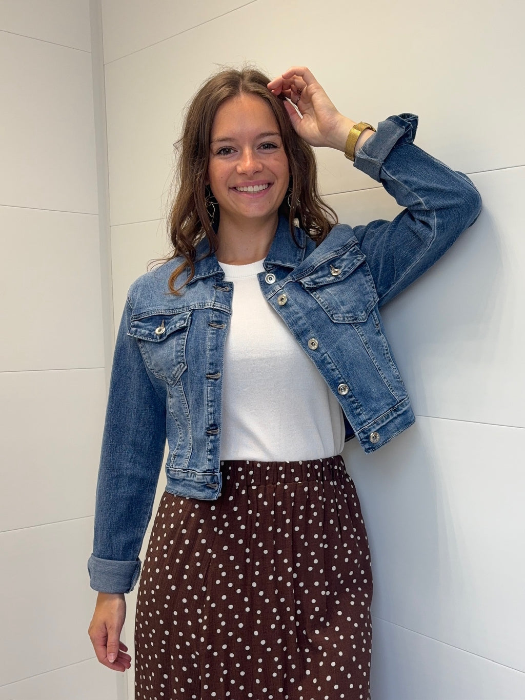 Veste en jean courte Cloé
