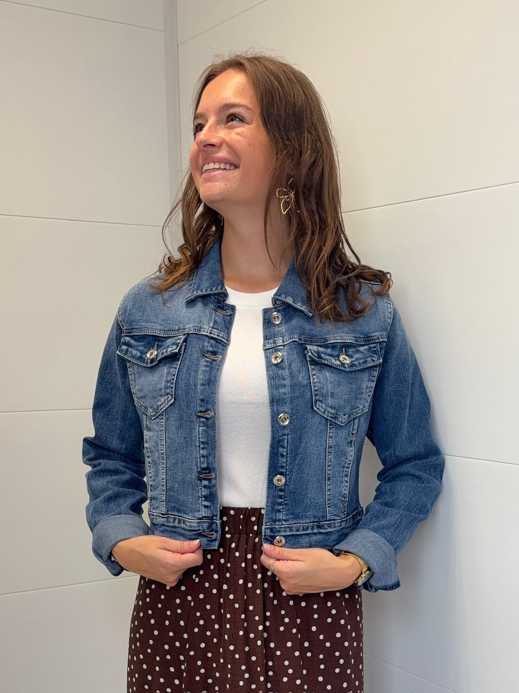 Veste en jean courte Cloé