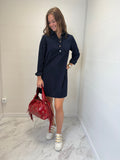 Robe courte Myriam en velours - Marine