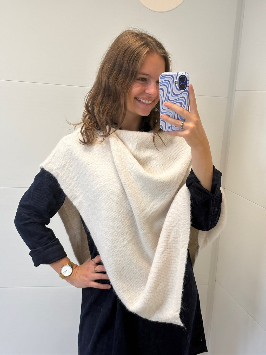 Poncho Noor épais - Beige