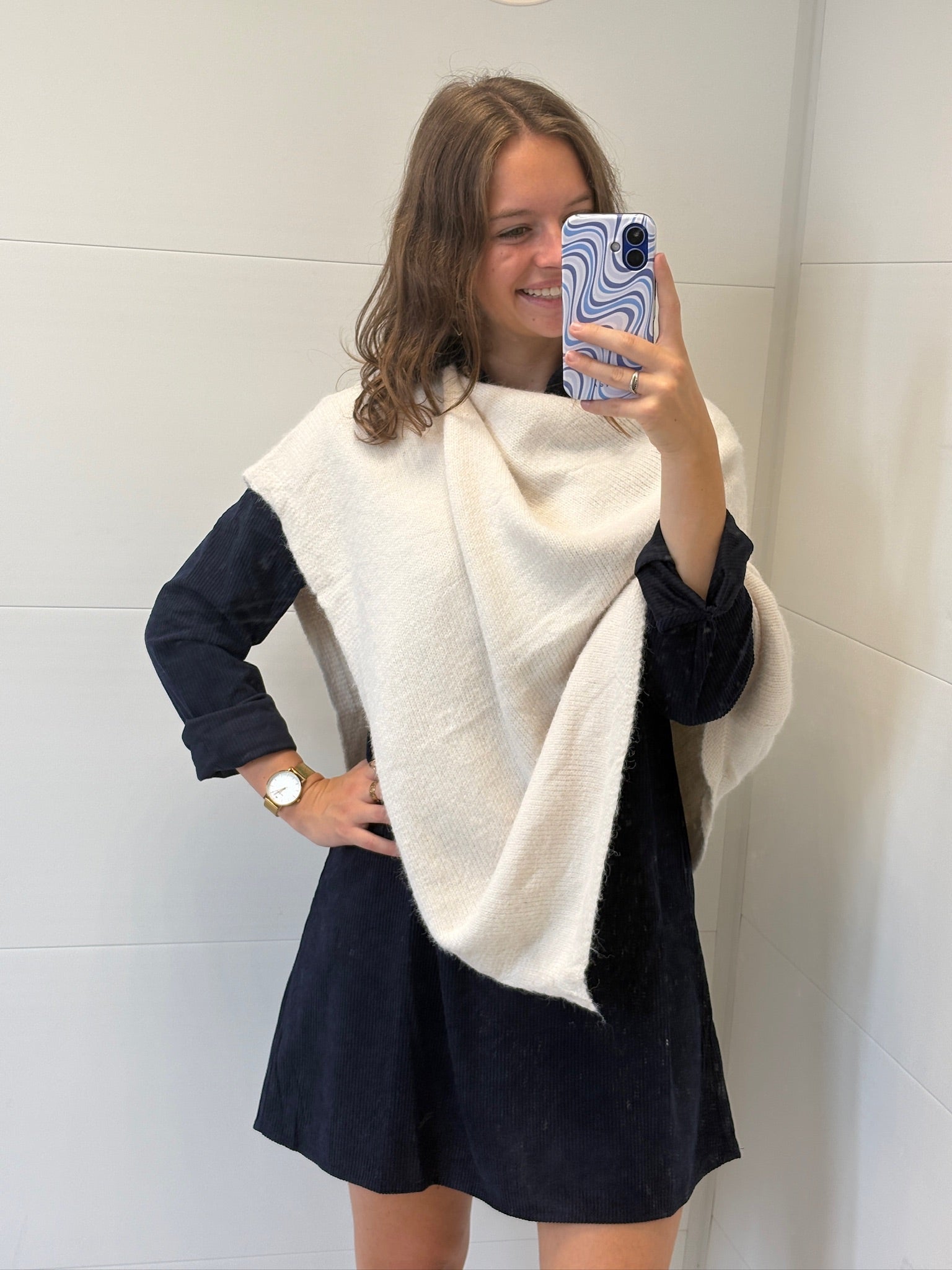 Poncho Noor épais - Beige