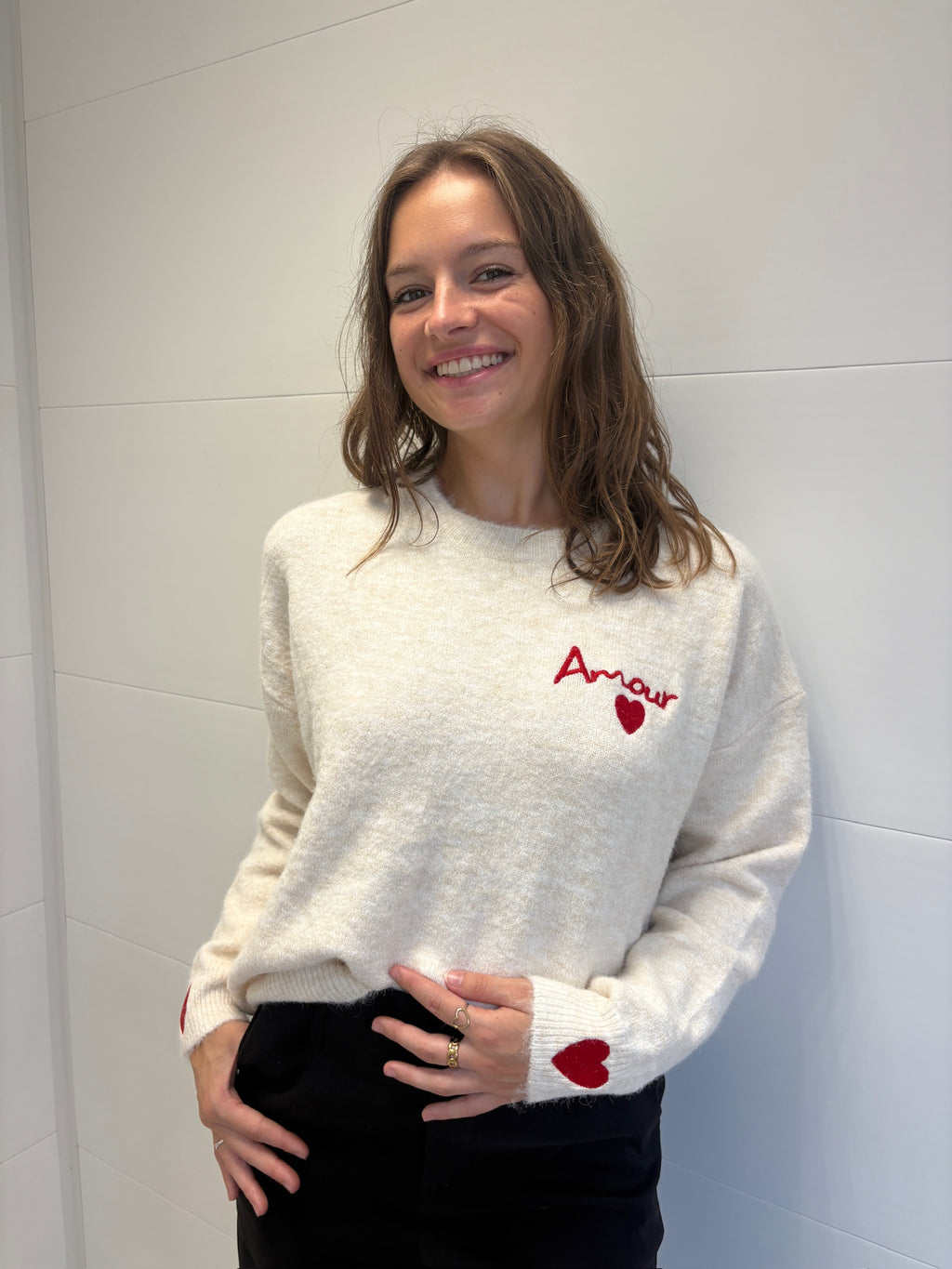 Pull Louna cœur - Marron