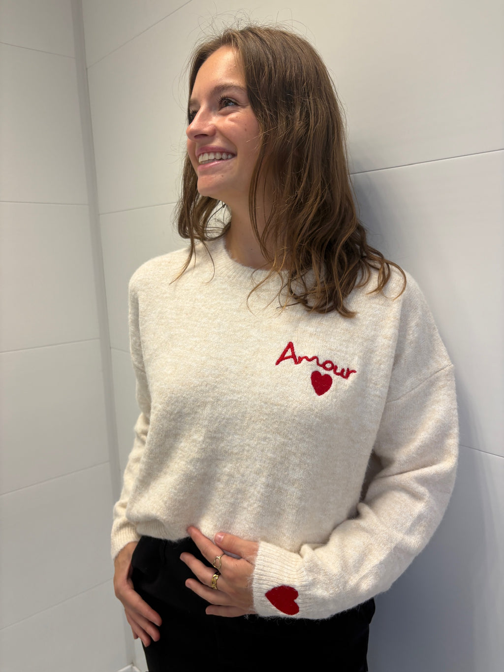 Pull Louna cœur - Marron