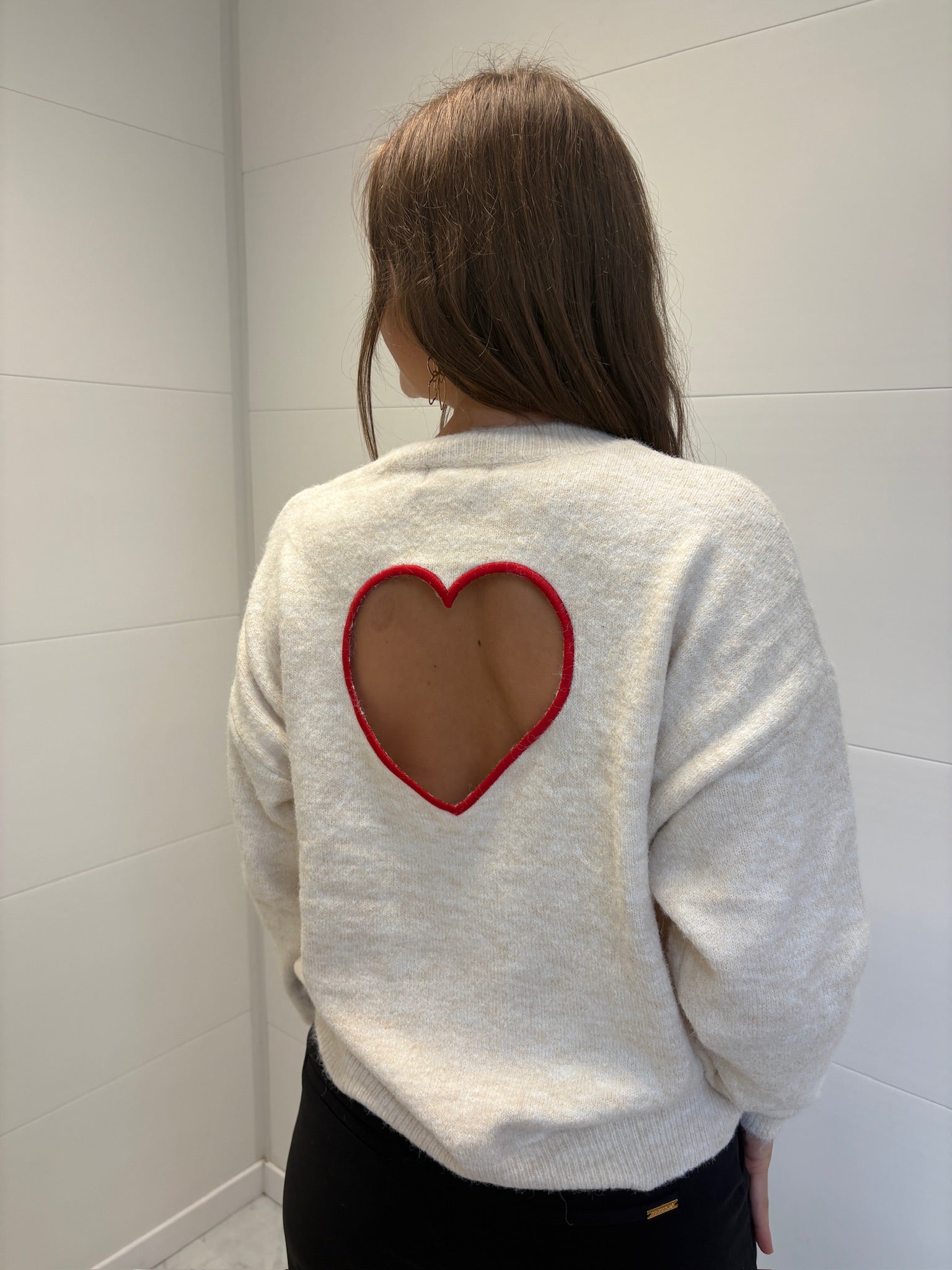 Pull Louna cœur - Marron