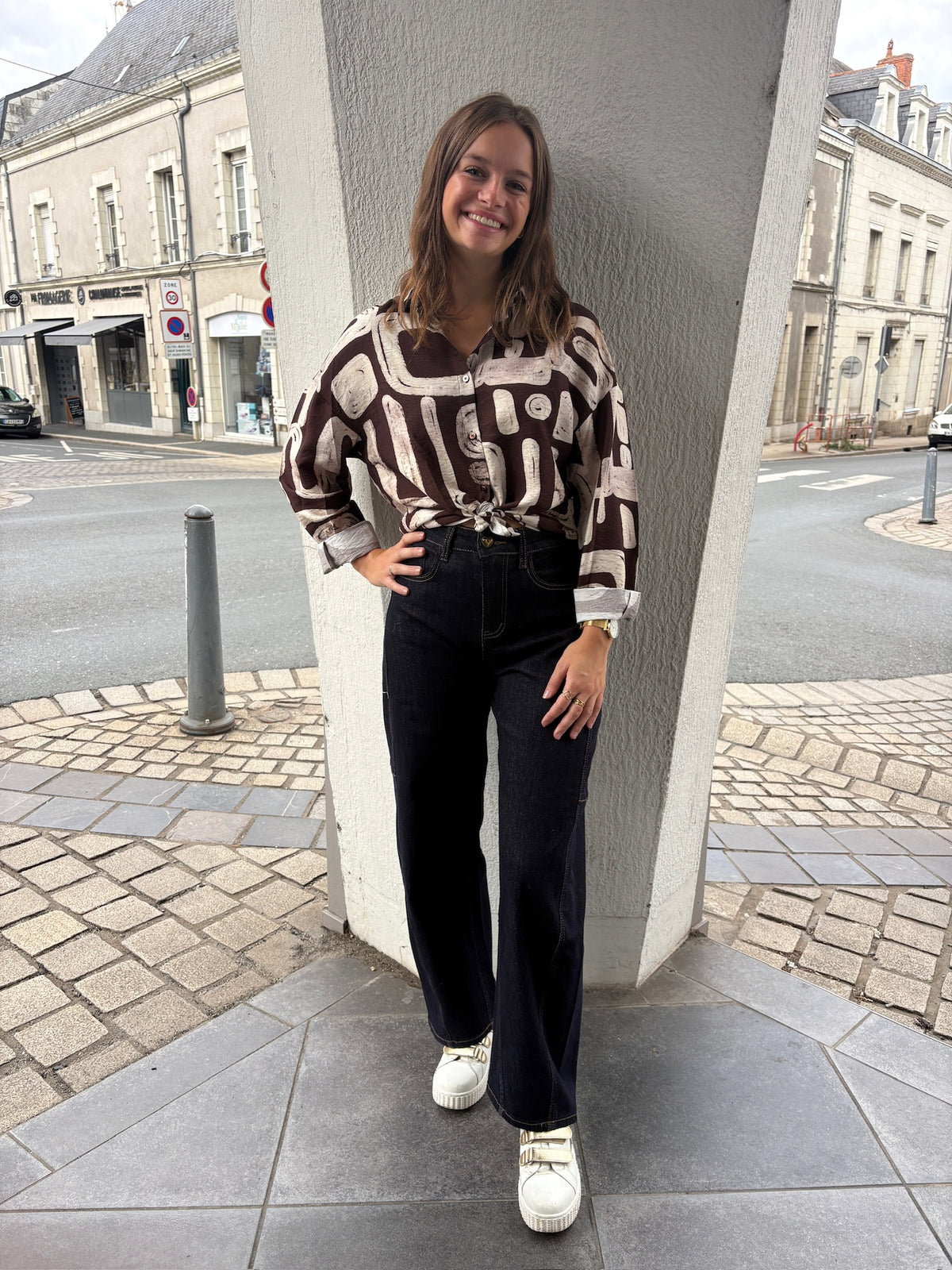 Chemise Claire - Chocolat et Crème