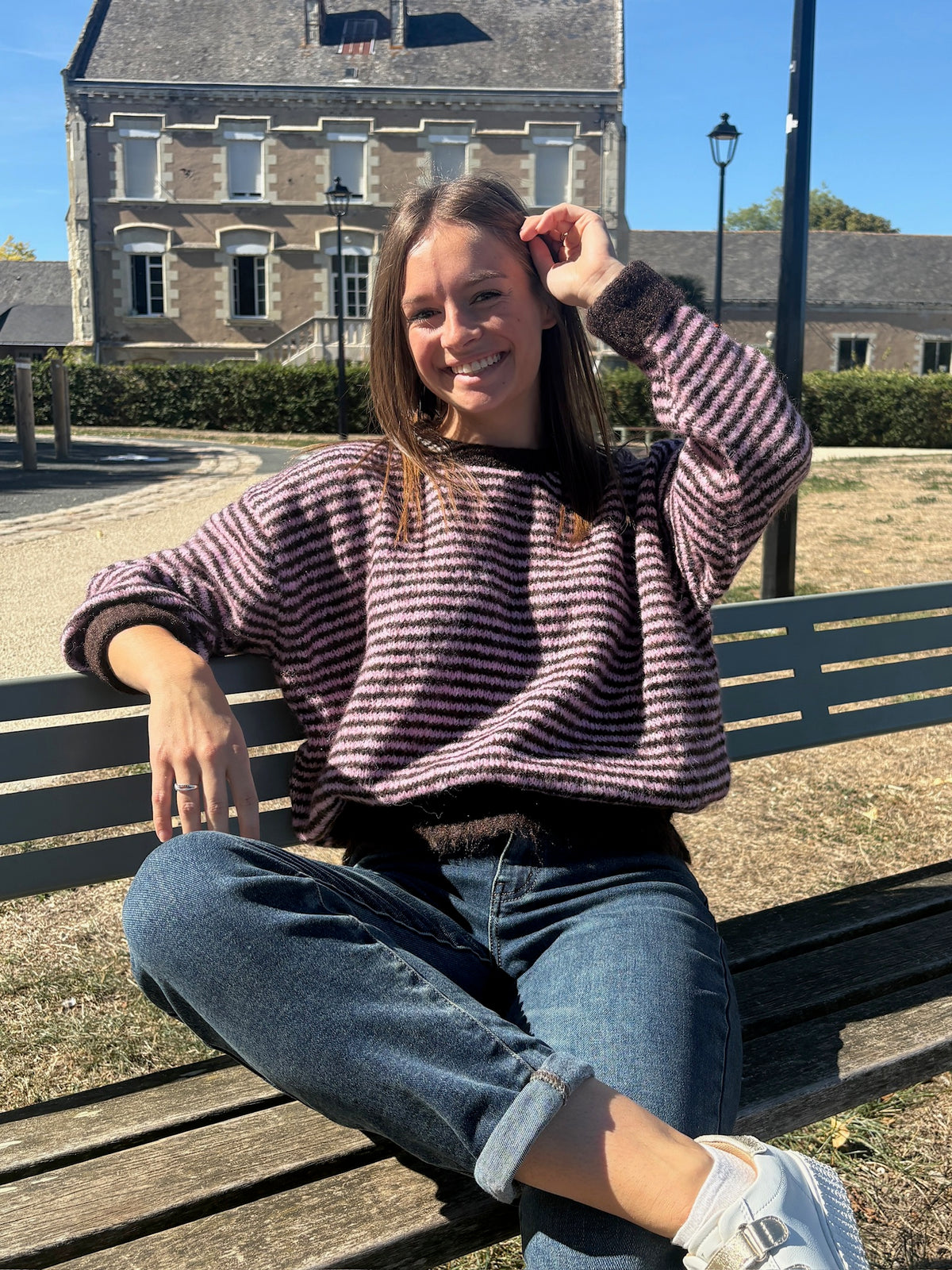 Pull Alexia - Marron et Rose