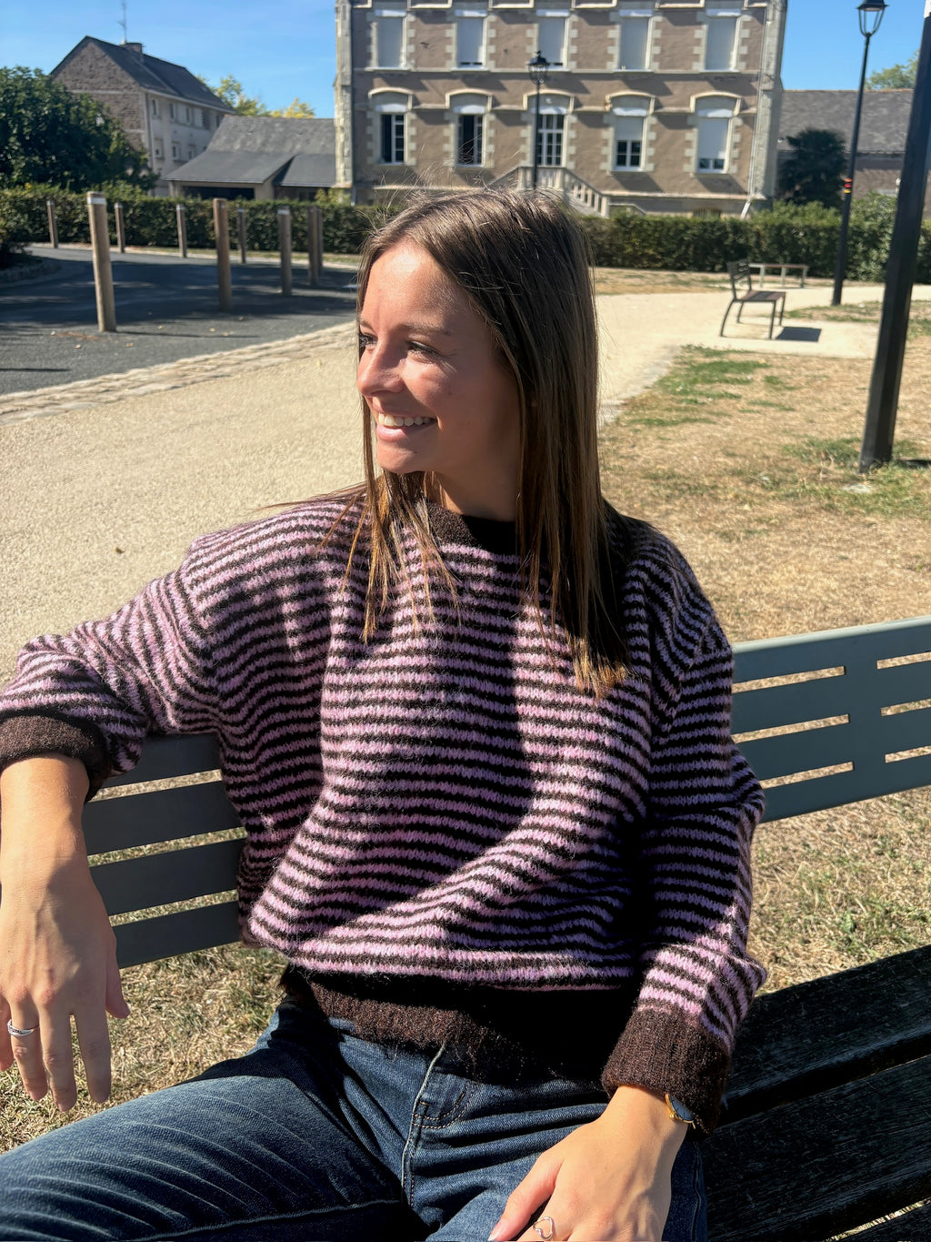 Pull Alexia - Marron et Rose