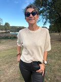 Pull fin sans manches - Beige