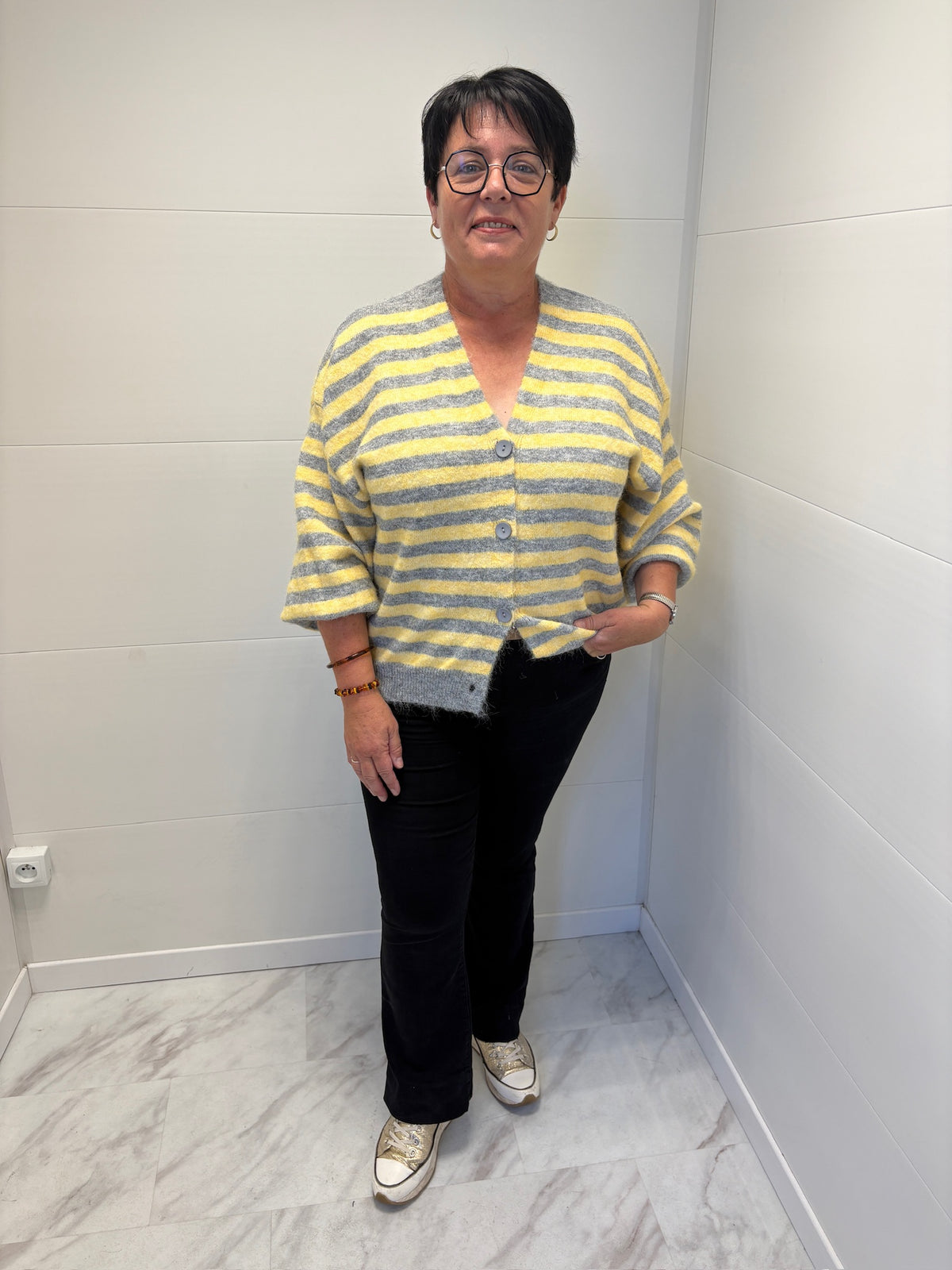 Gilet Maelle - Jaune et Gris