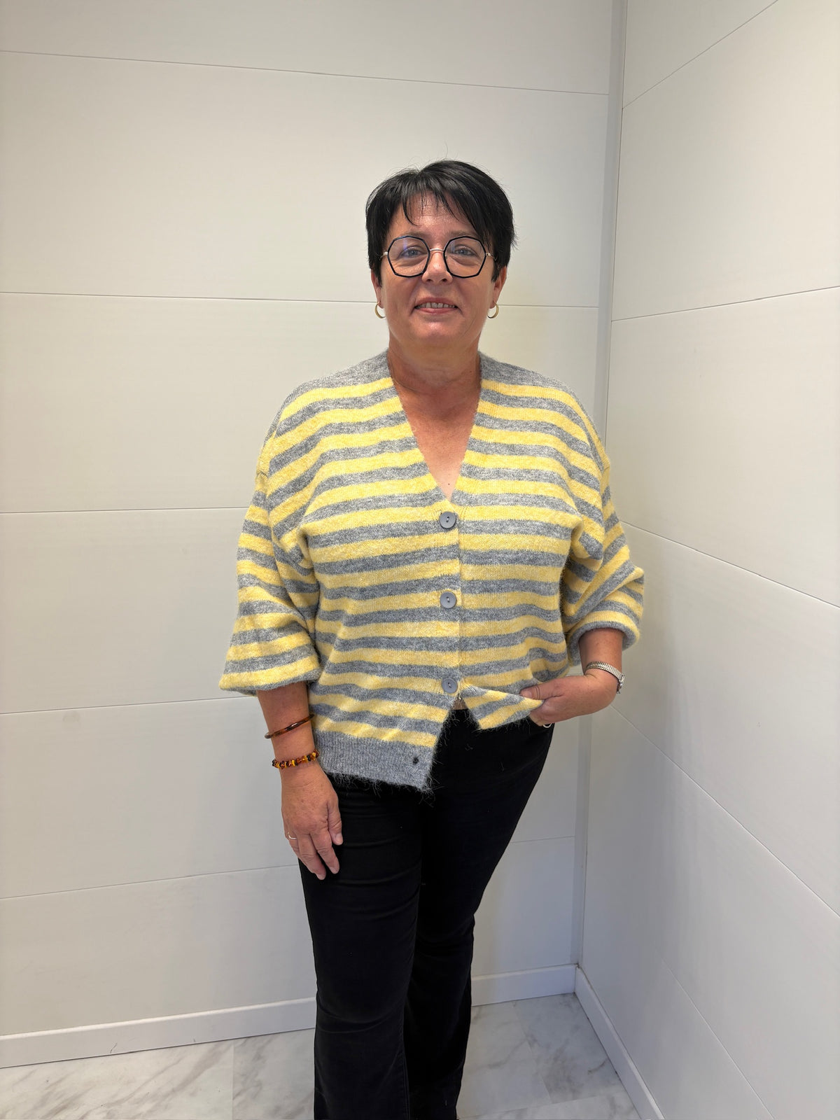 Gilet Maelle - Jaune et Gris