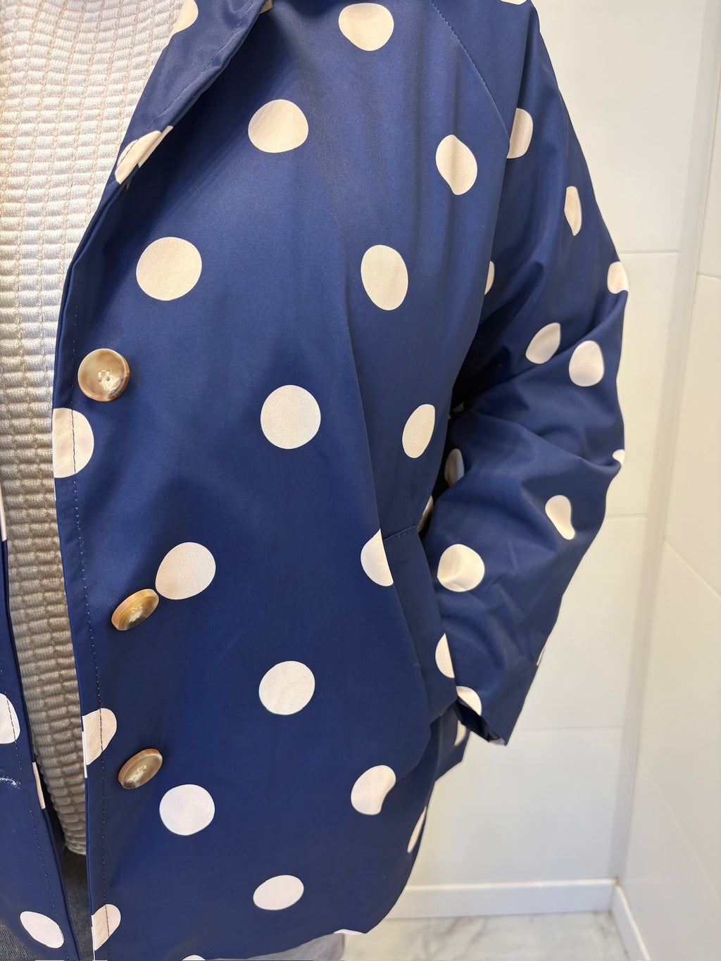 Trench à pois - Marine