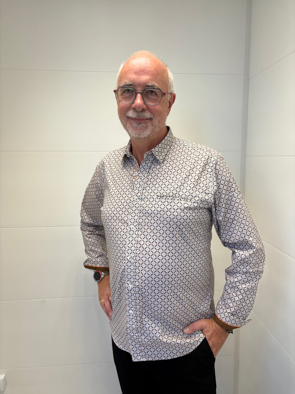 Chemise à motif chocolat