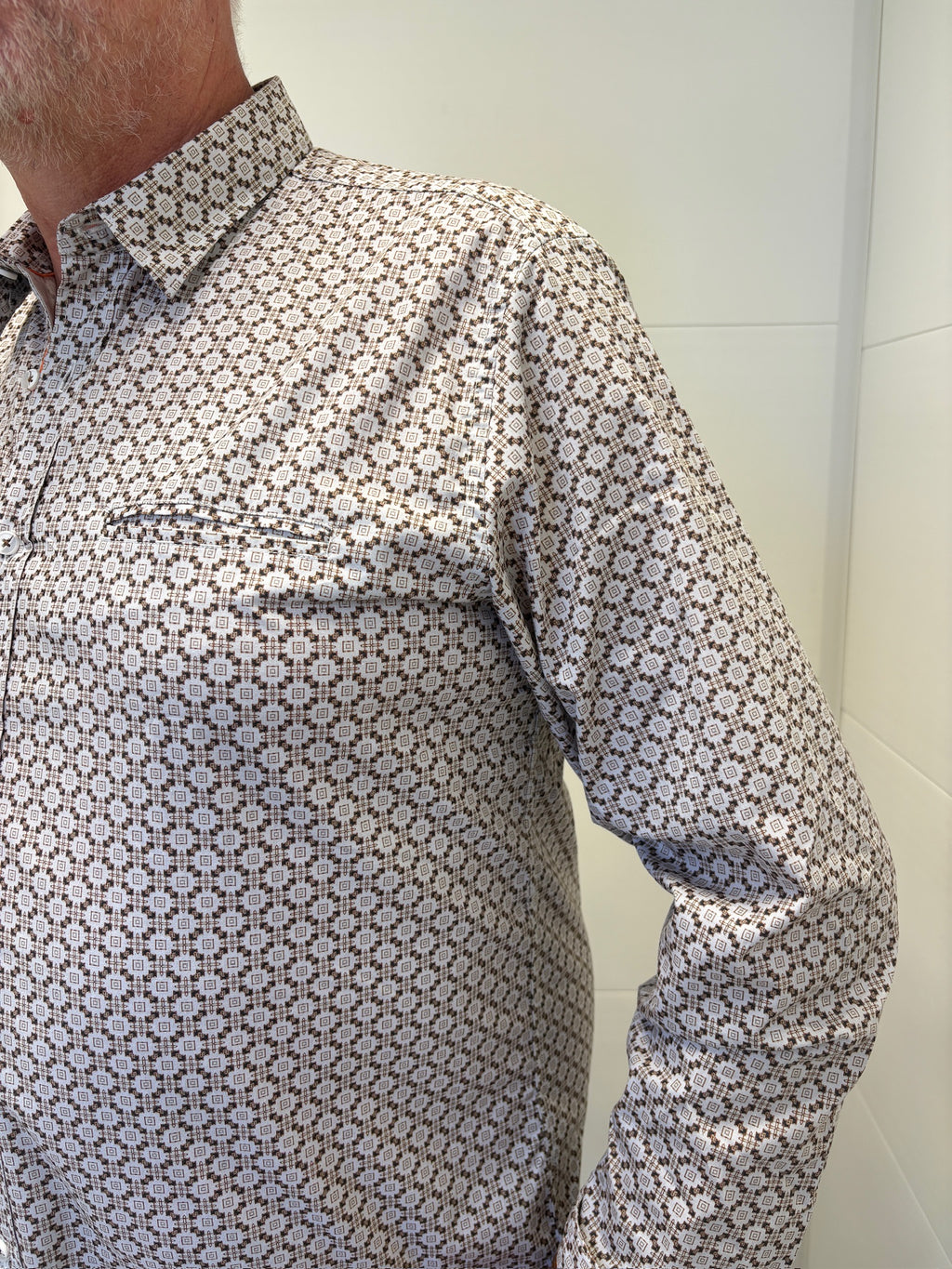 Chemise à motif chocolat