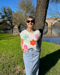 Pull crochet - Fleurs