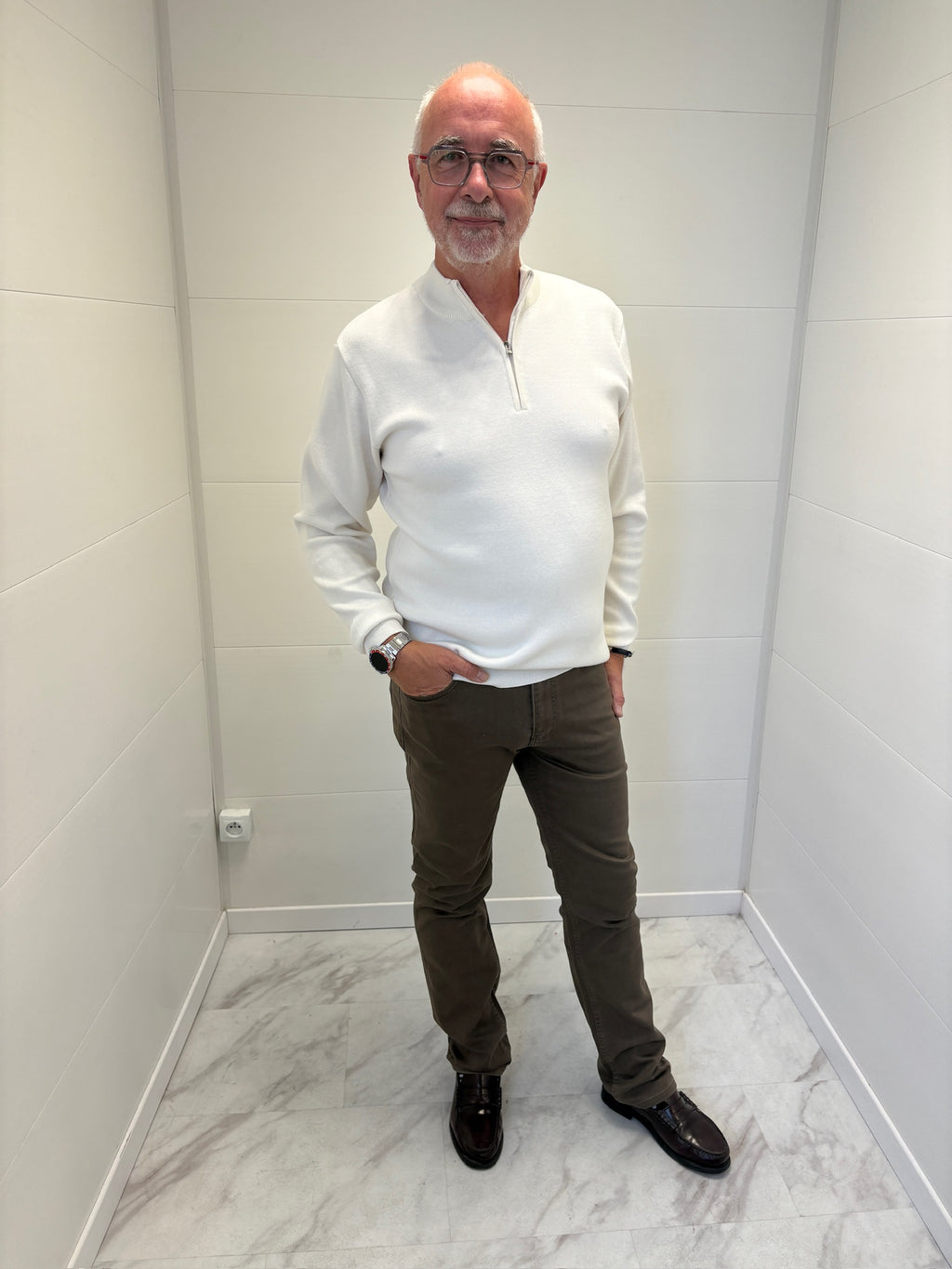 Pull Blanc cassé
