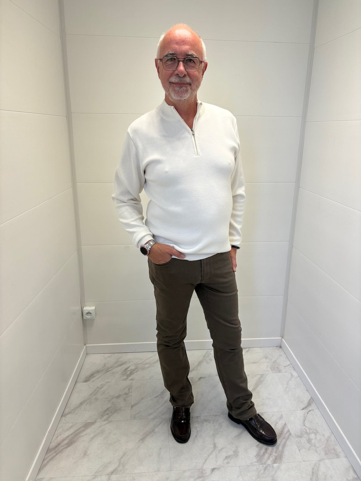 Pull Blanc cassé