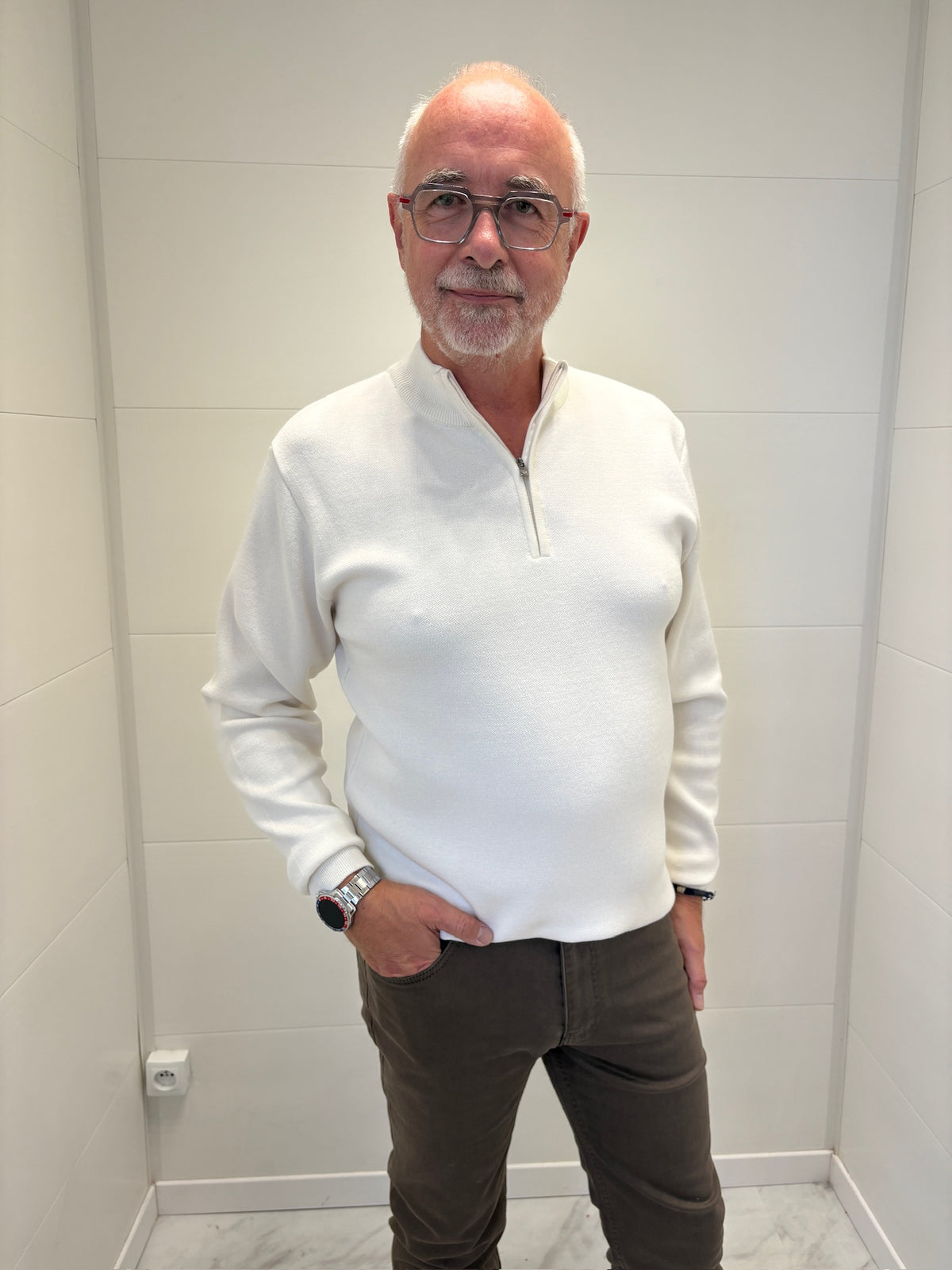 Pull Blanc cassé