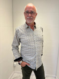 Chemise à motif noir et gris