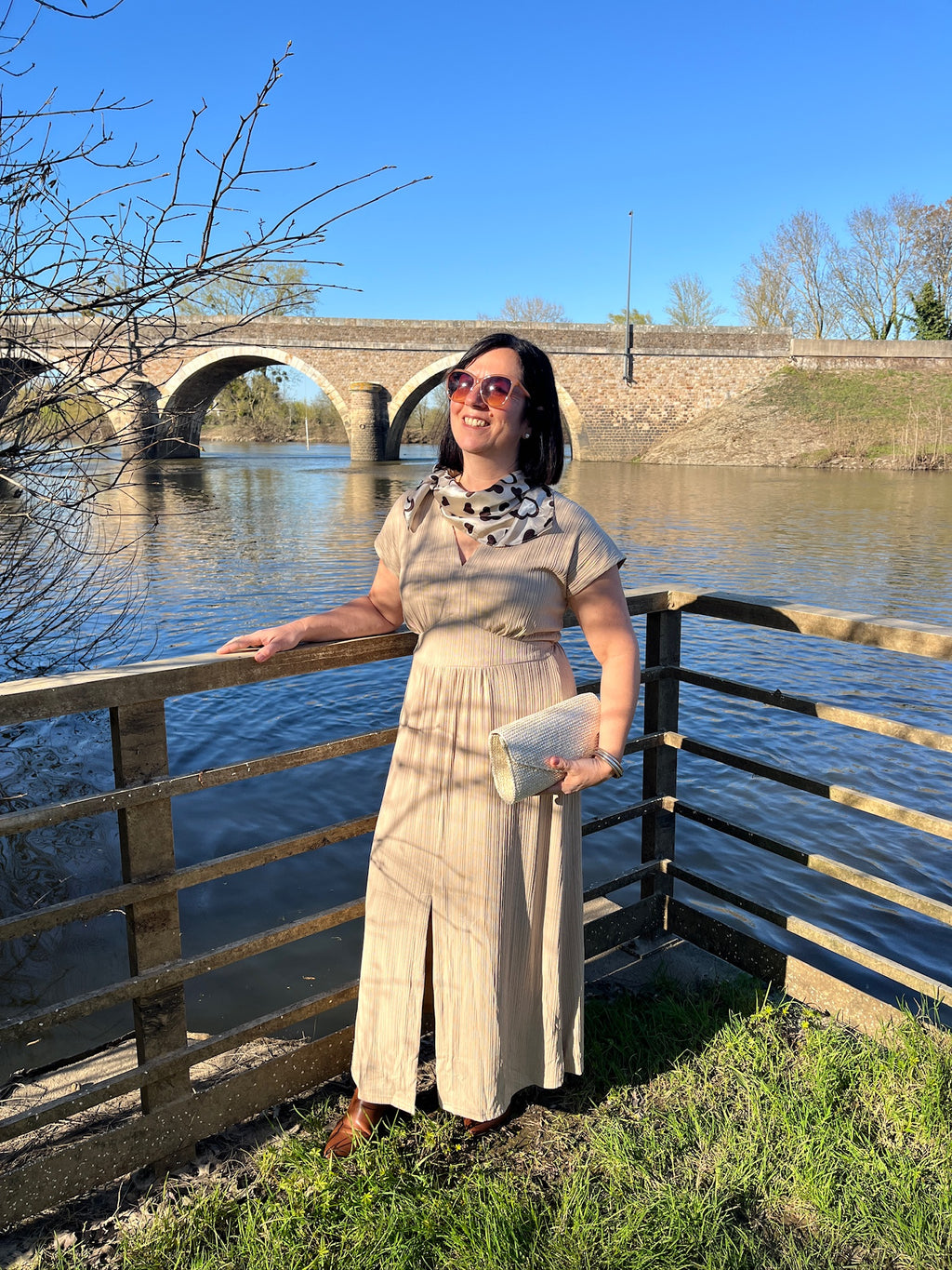 Robe longue Sofia - Écru