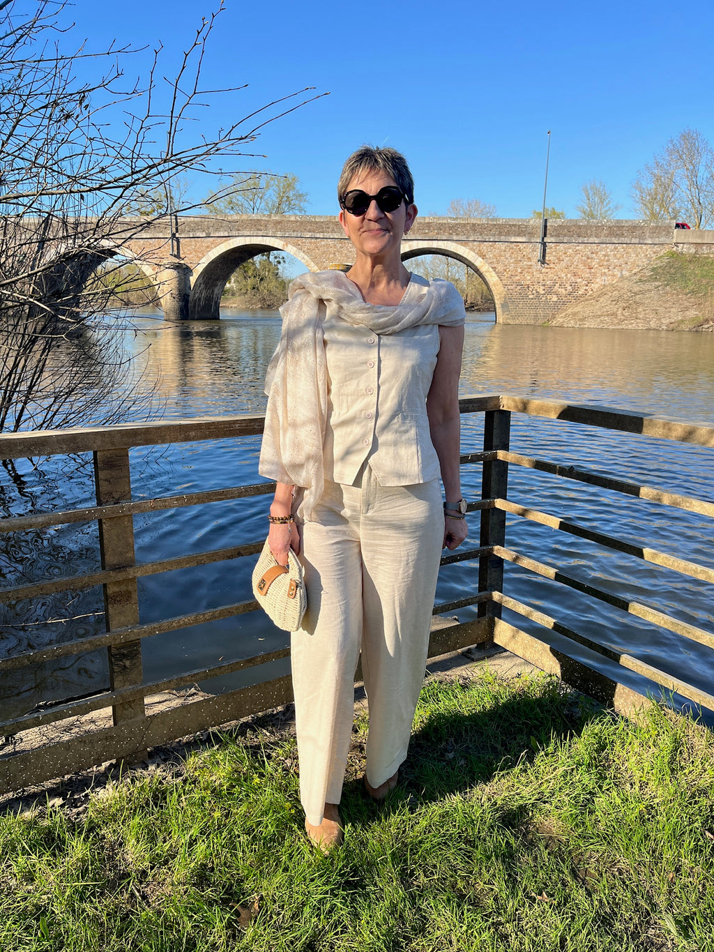 Pantalon en lin - Beige