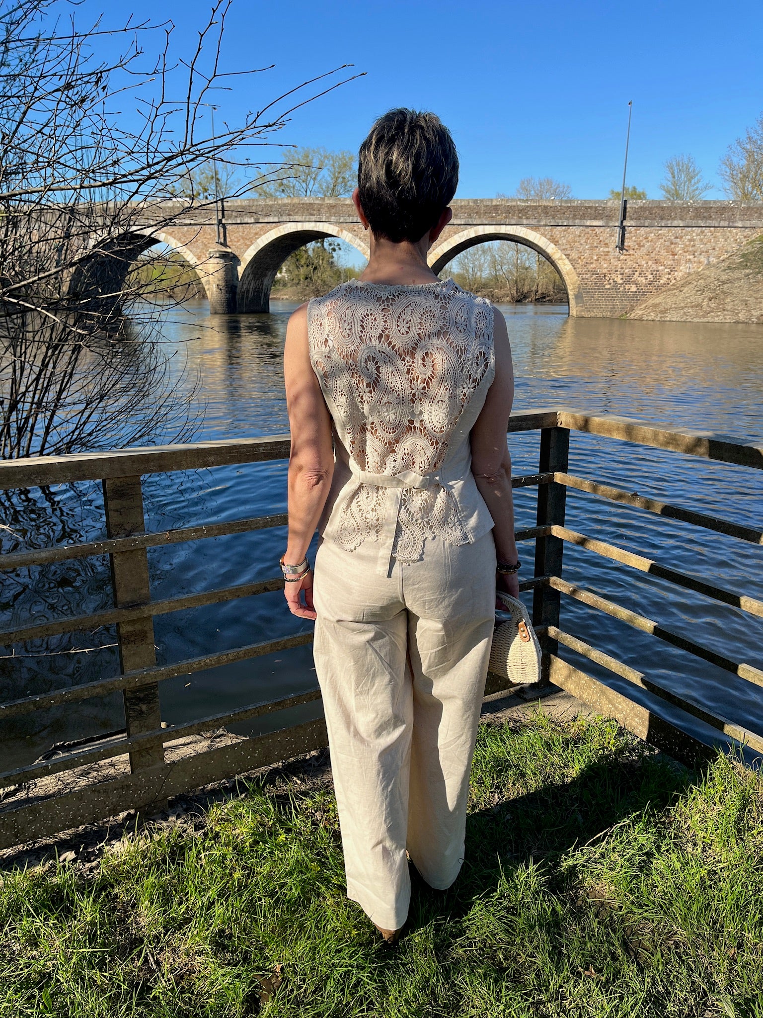 Pantalon en lin - Beige