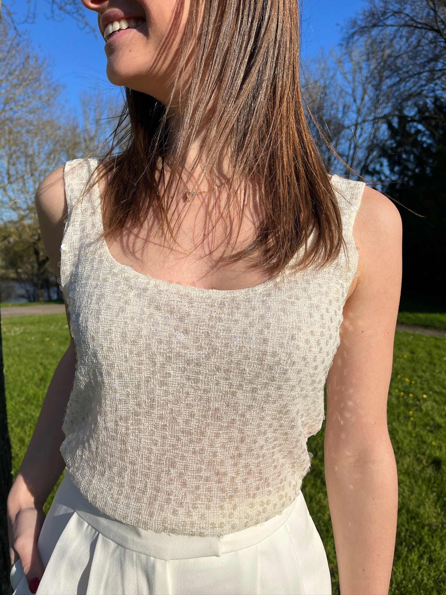 Top Doriane - Écru