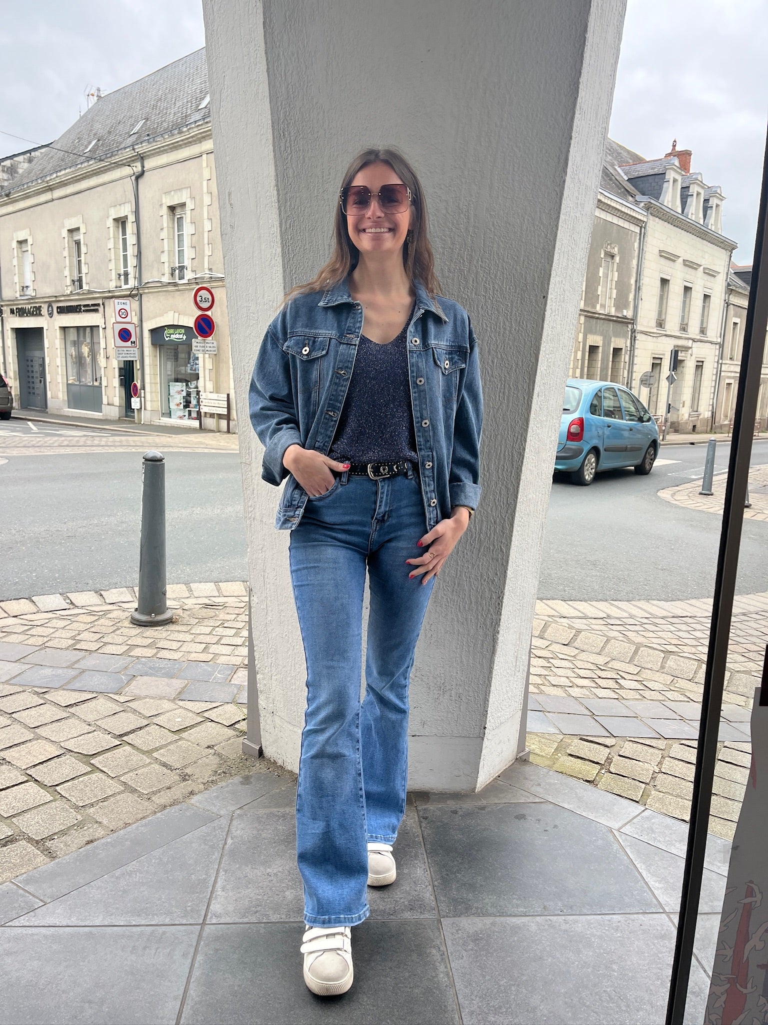 Veste en jean Love