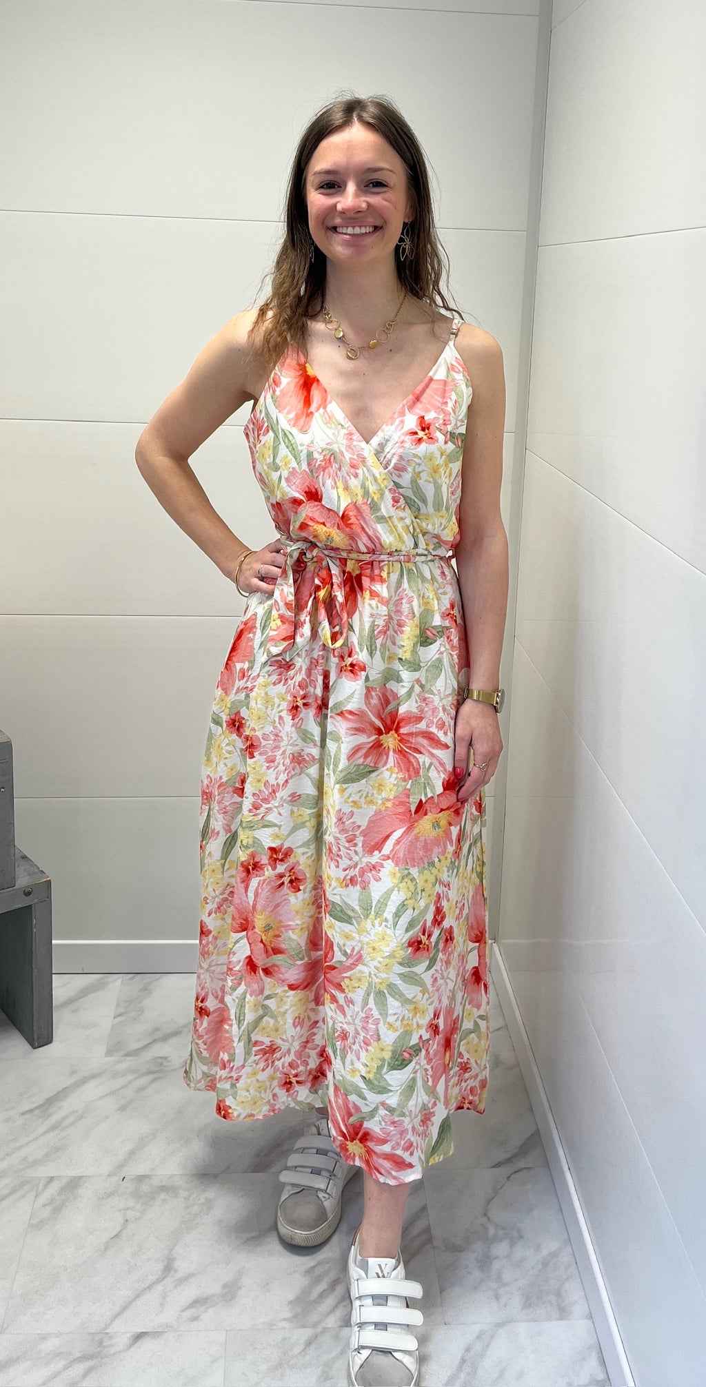 Robe longue Elo fleurie