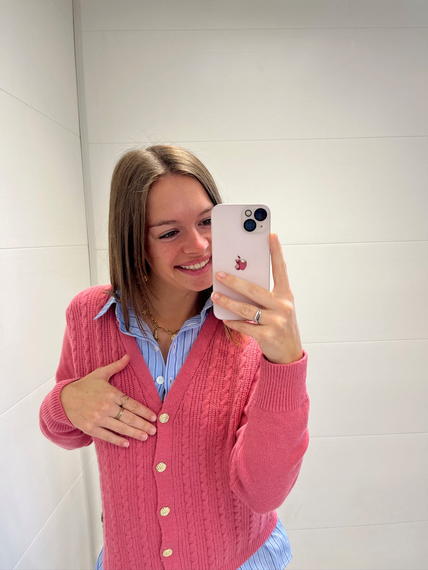 Pull/Chemisier Agathe Rose