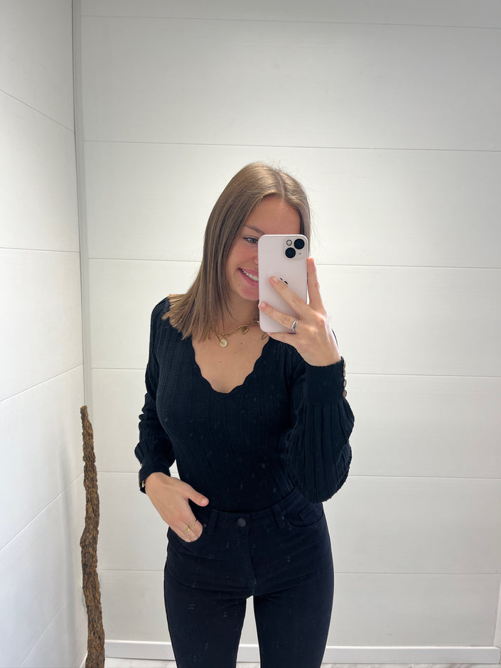 Pull fin Noir