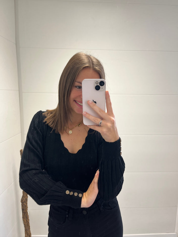 Pull fin Noir