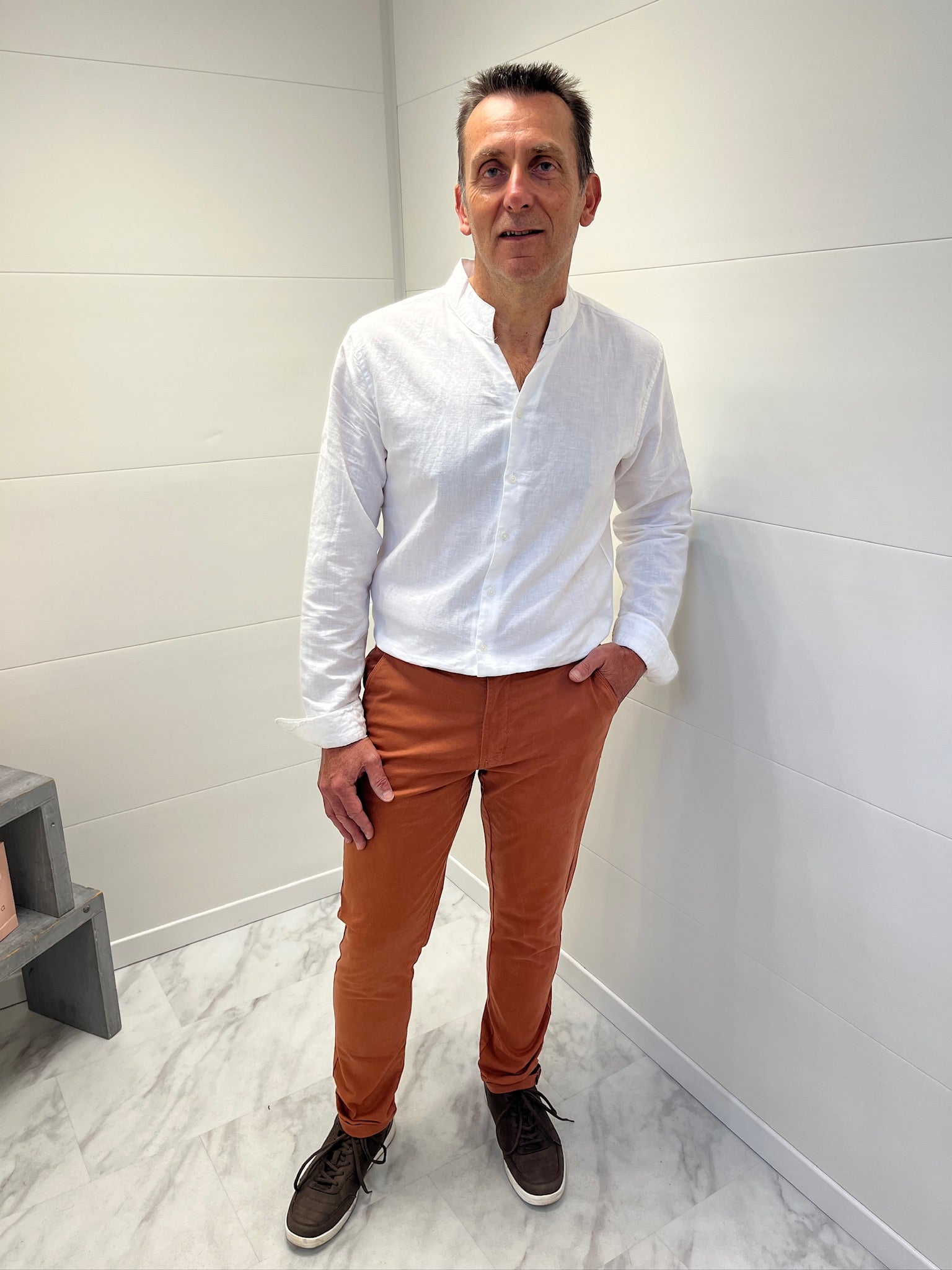 Pantalon chino - Terracotta