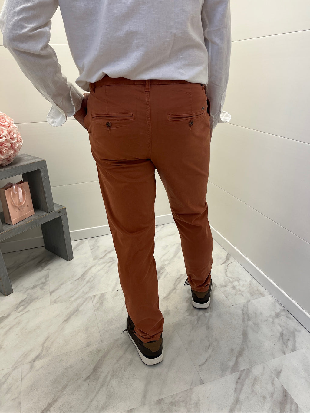 Pantalon chino - Terracotta