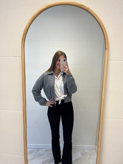 Manteau court gris