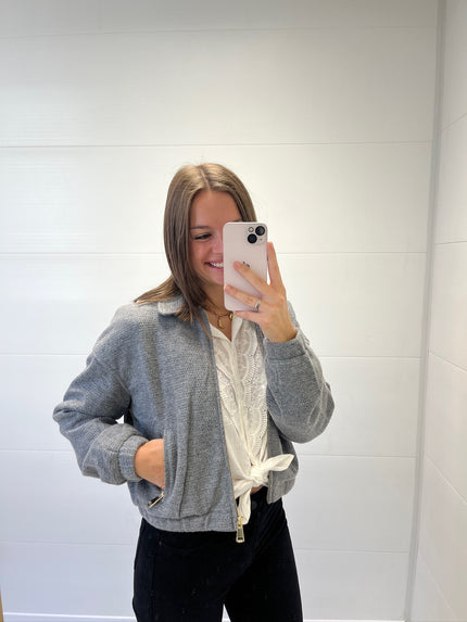 Manteau court gris
