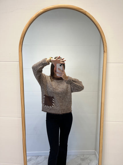 Pull à rayures Camel